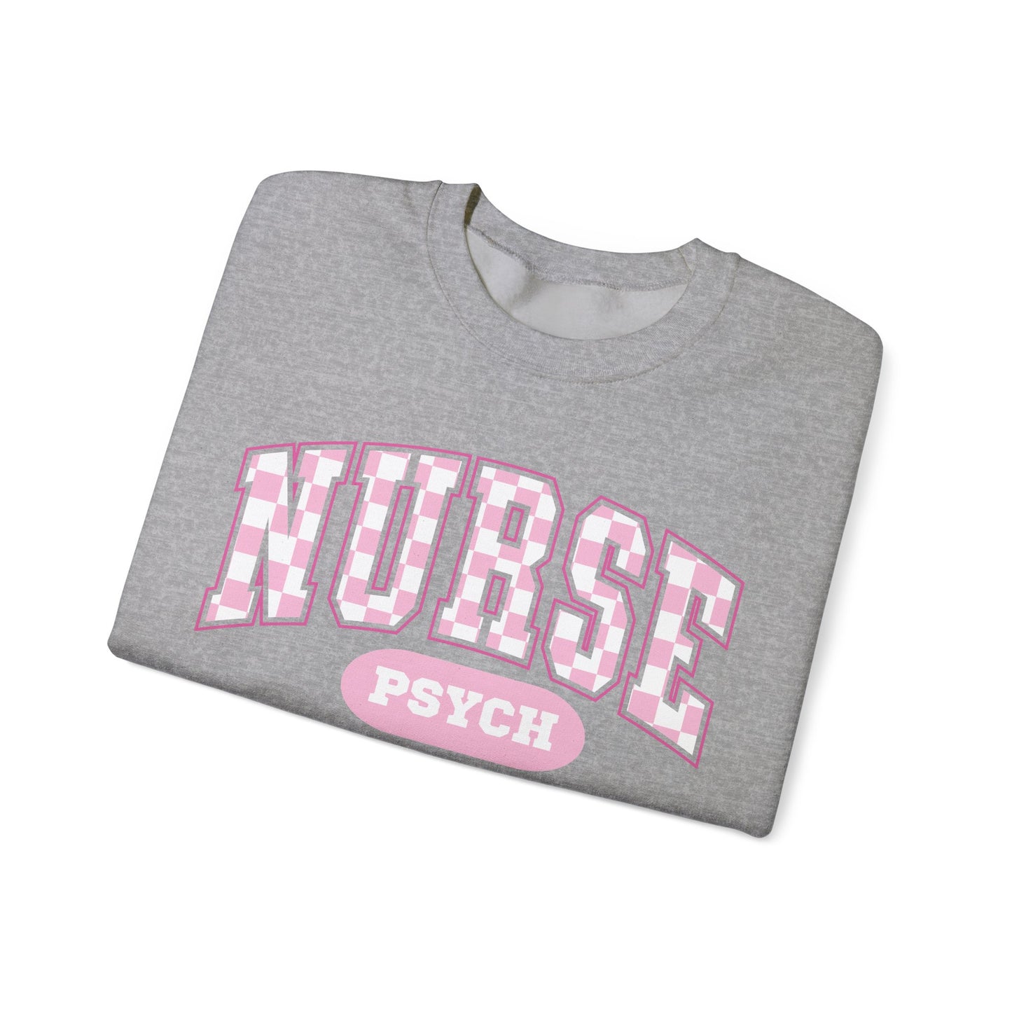 Psych Nurse Retro Checkered Varsity Letter Nurse Sweatshirt