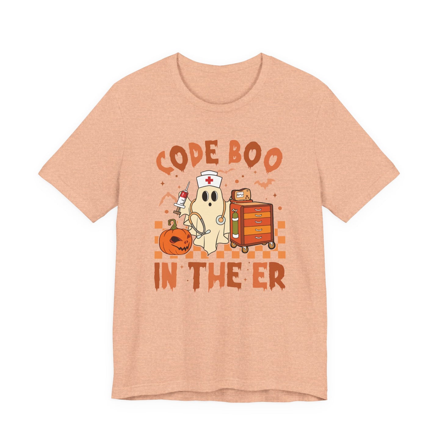 Code Boo in the ER, pediatric nurse Halloween shirt,, Comfort colors ghost nurse shirt, Peds nurse , Spooky nurse shirt