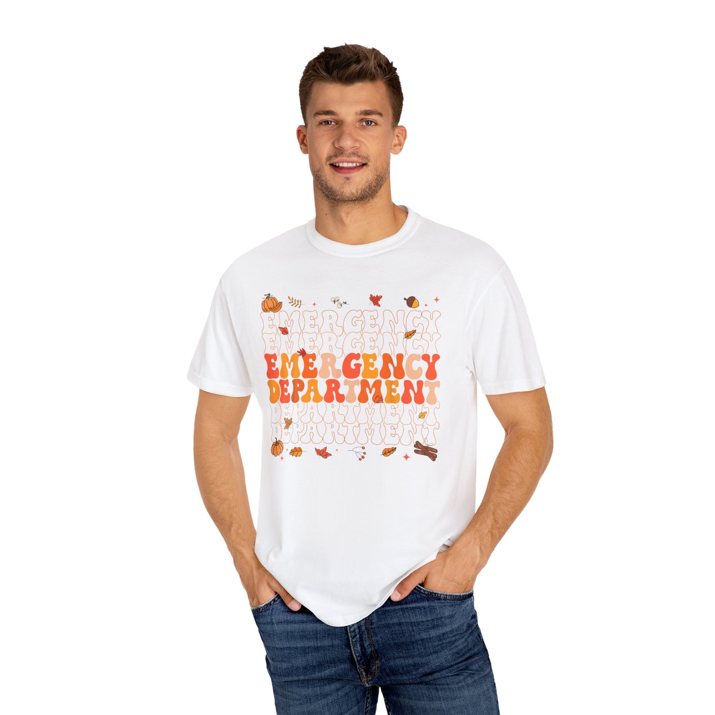 Emergency Fall comfort colors comfy tshirt,  thanksgiving nurse tshirt