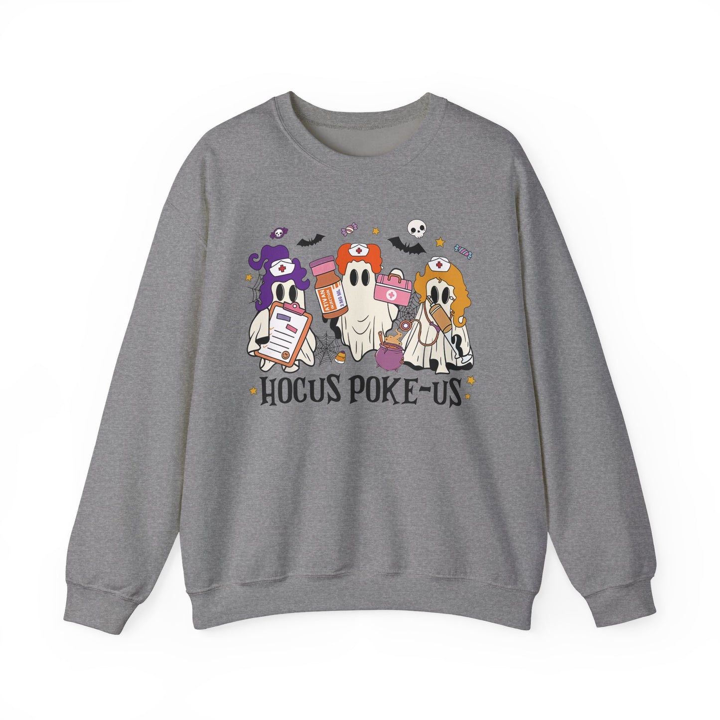 Funny Ghost pediatric nurse sweatshirt, Halloween sweatshirt, spooky season, ER RN, NICU nurse,  Halloween Nurse,, floral Halloween ghost,