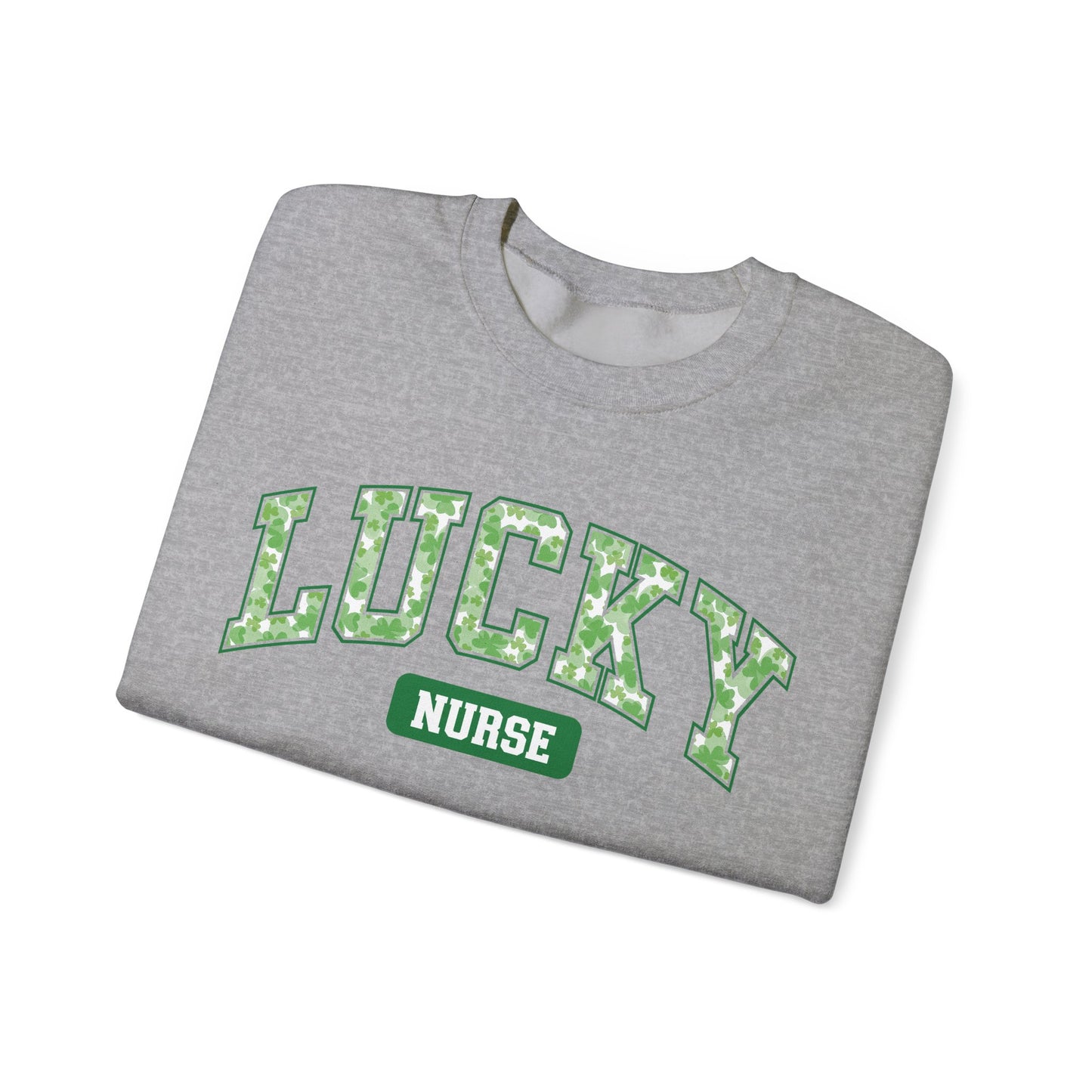 Nurse St. Patricks Day Sweatshirt, rn sweater, ER Nurse, NICU Nurse, PICU nurse, clover, lucky nurse sweatshirt.