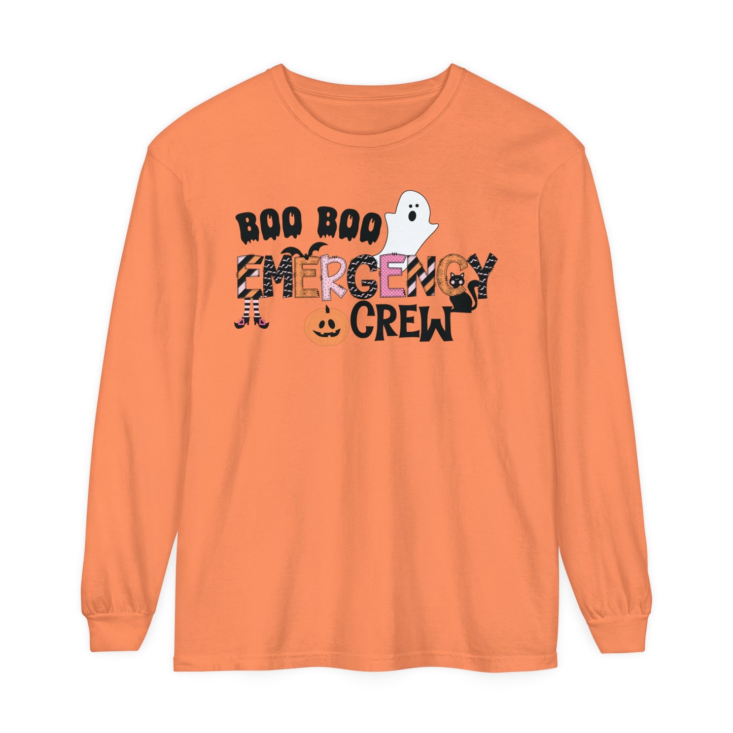 Boo Emergency Crew, Halloween Nurse shirt, Department shirt, nurse shirt, ghost nurse shirt, long sleeve Halloween shirt for nurse