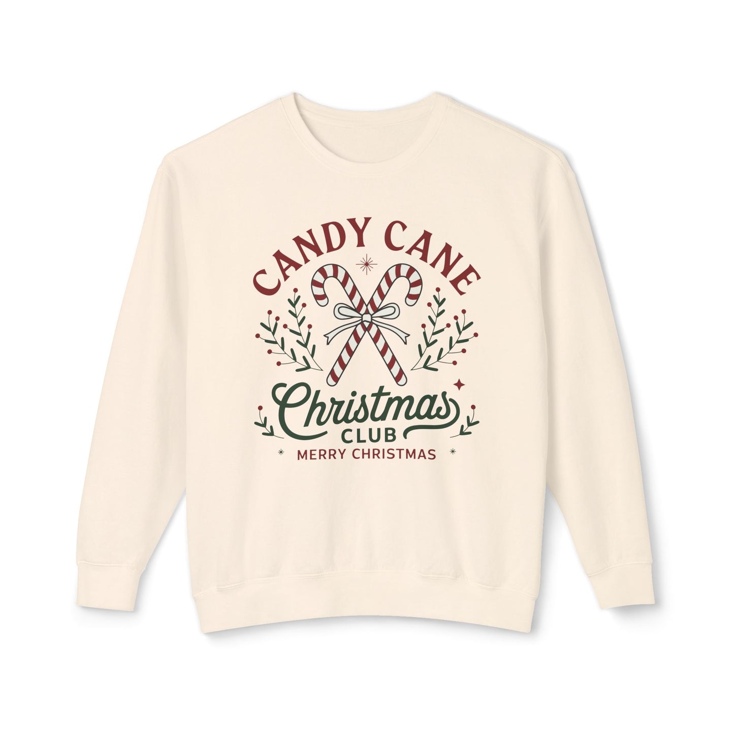 Christmas Candy Cane Christmas Club sweatshirt, Cute Christmas comfort colors sweatshirt