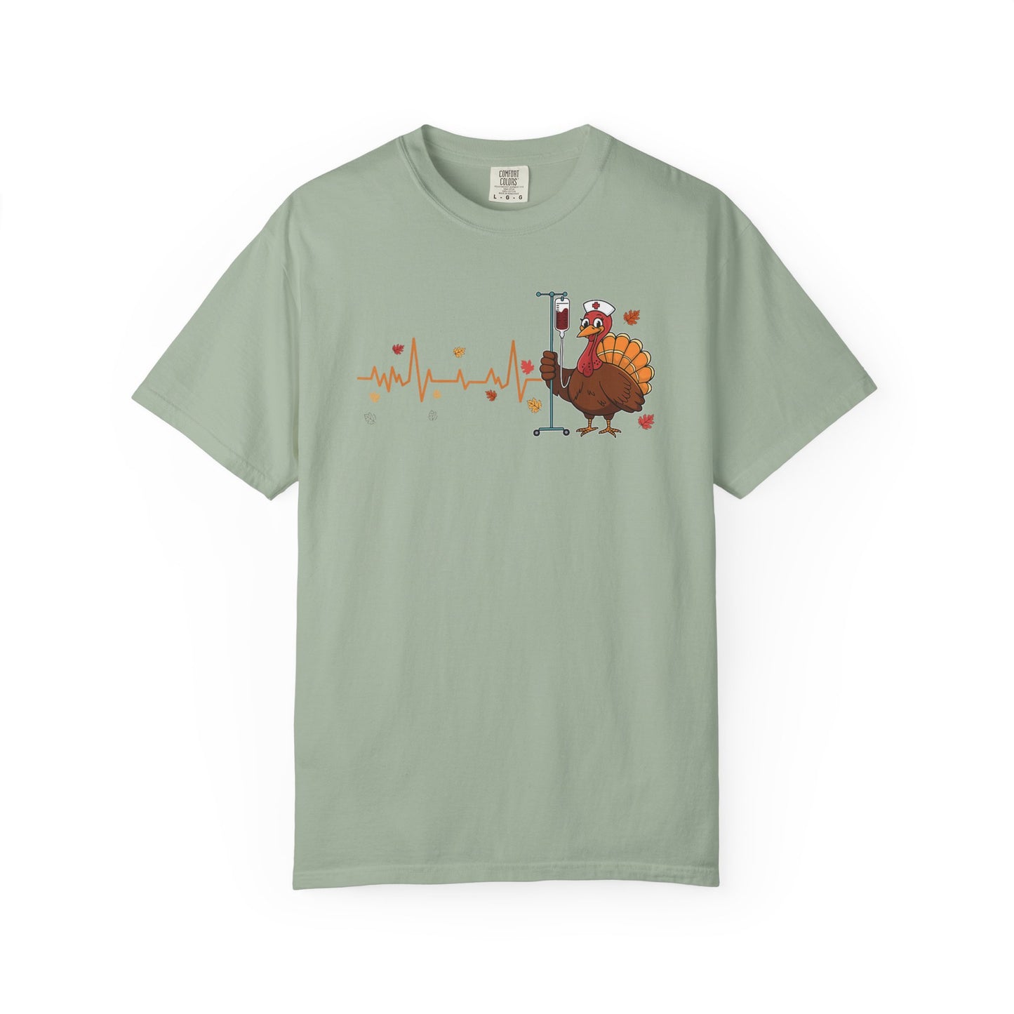 EKG turkey full front Nurse , pediatric nurse thanksgiving shirt, gildan turkey nurse shirt, Peds nurse , fall nurse shirt
