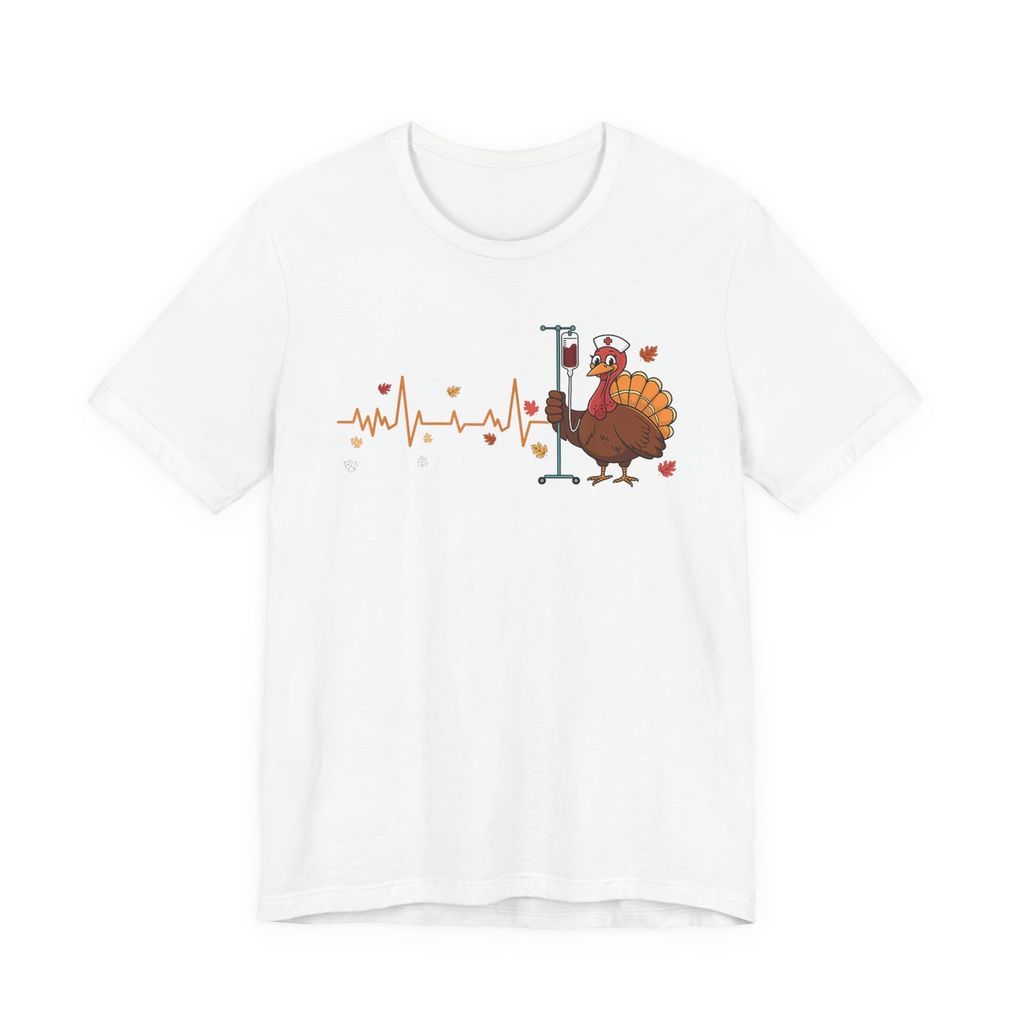 EKG turkey full front  ED Nurse , pediatric nurse thanksgiving shirt, gildan turkey nurse shirt, Peds nurse , fall nurse shirt