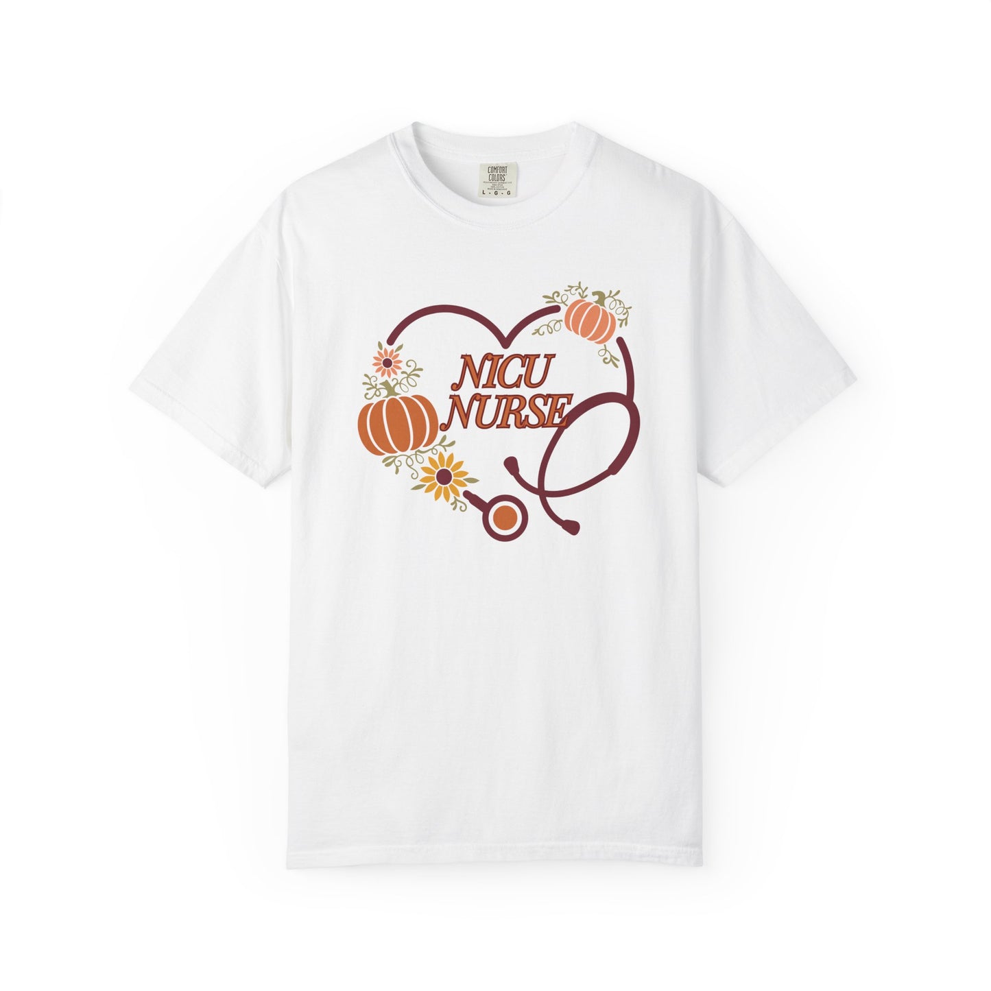 Nice Fall Emergency Department Stethoscope heart shirt, comfort colors.