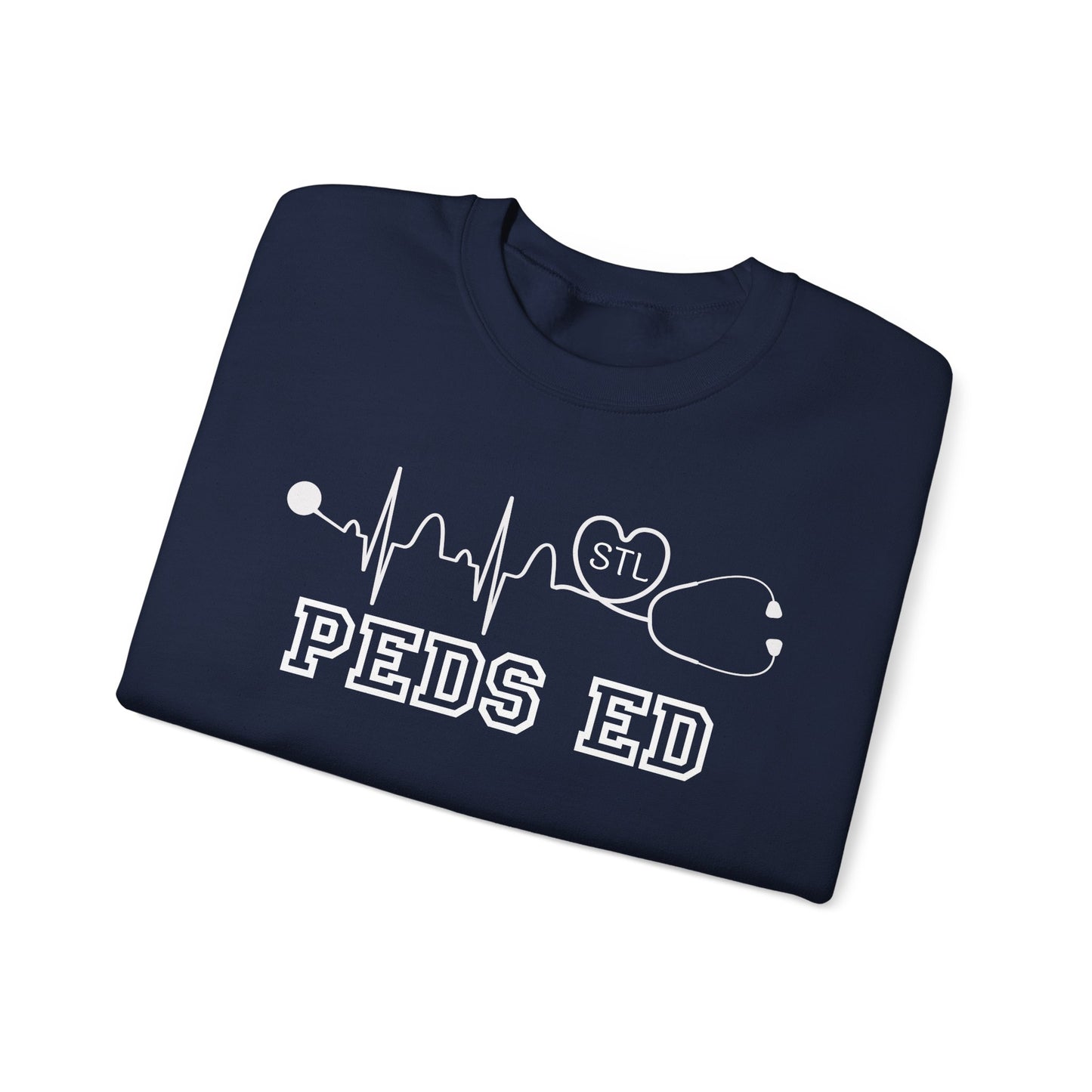 STL PEDS ED Sweatshirt-white lettering