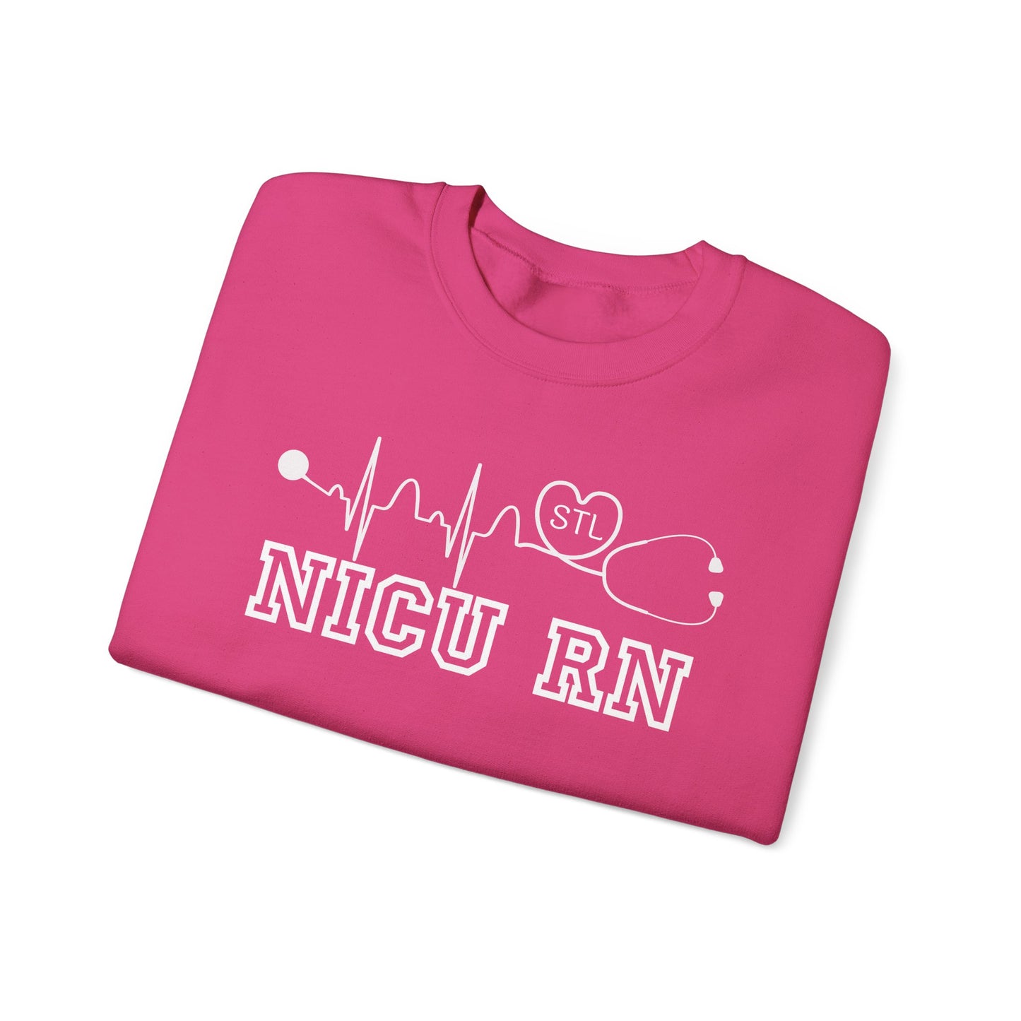 STL NICU RN Comfy Gildan Sweatshirt, EKG STL  love, wear out or at work!