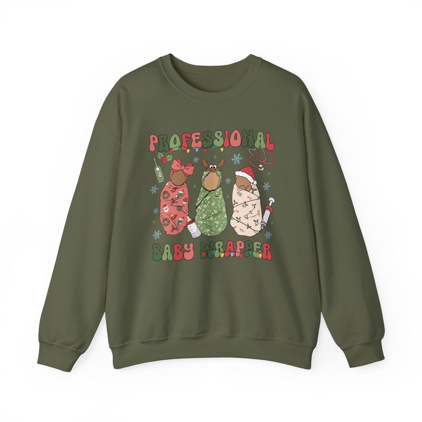 NICU Nurse Christmas Sweatshirt, Labor and Deliver Nurse sweatshirt, professional baby wrapper, gift for nurse, cute Christmas sweatshirt