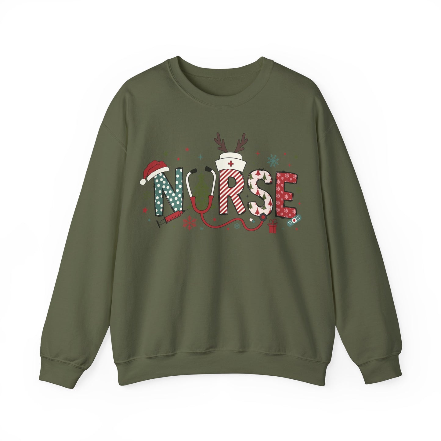 Nurse Christmas Sweatershirt,  cute and comfy for your festive holiday season  ,emergency nurse festive sweatshirt, Gift for Nurse