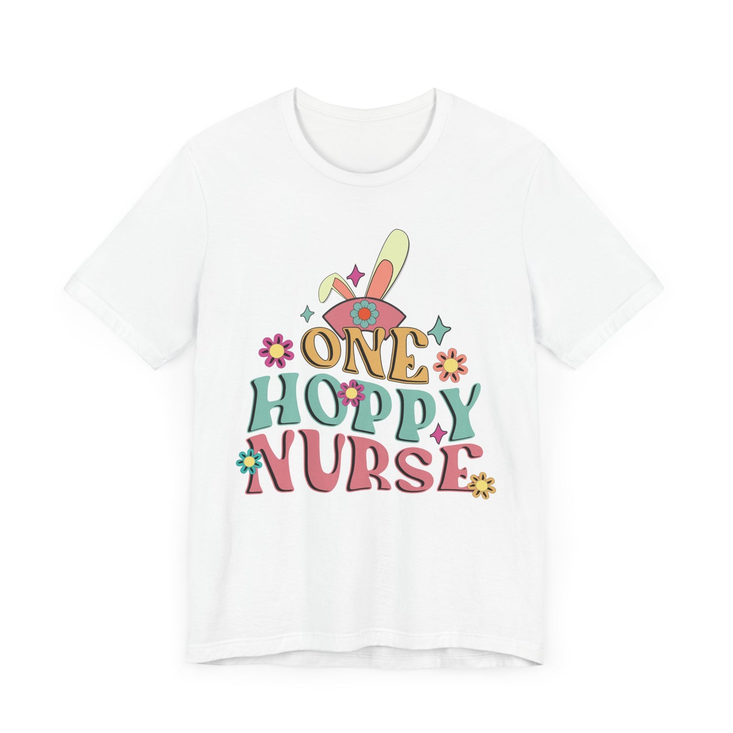 One Hoppy Nurse Easter Women Shirt, cute bunny Easter shirt for work or home!