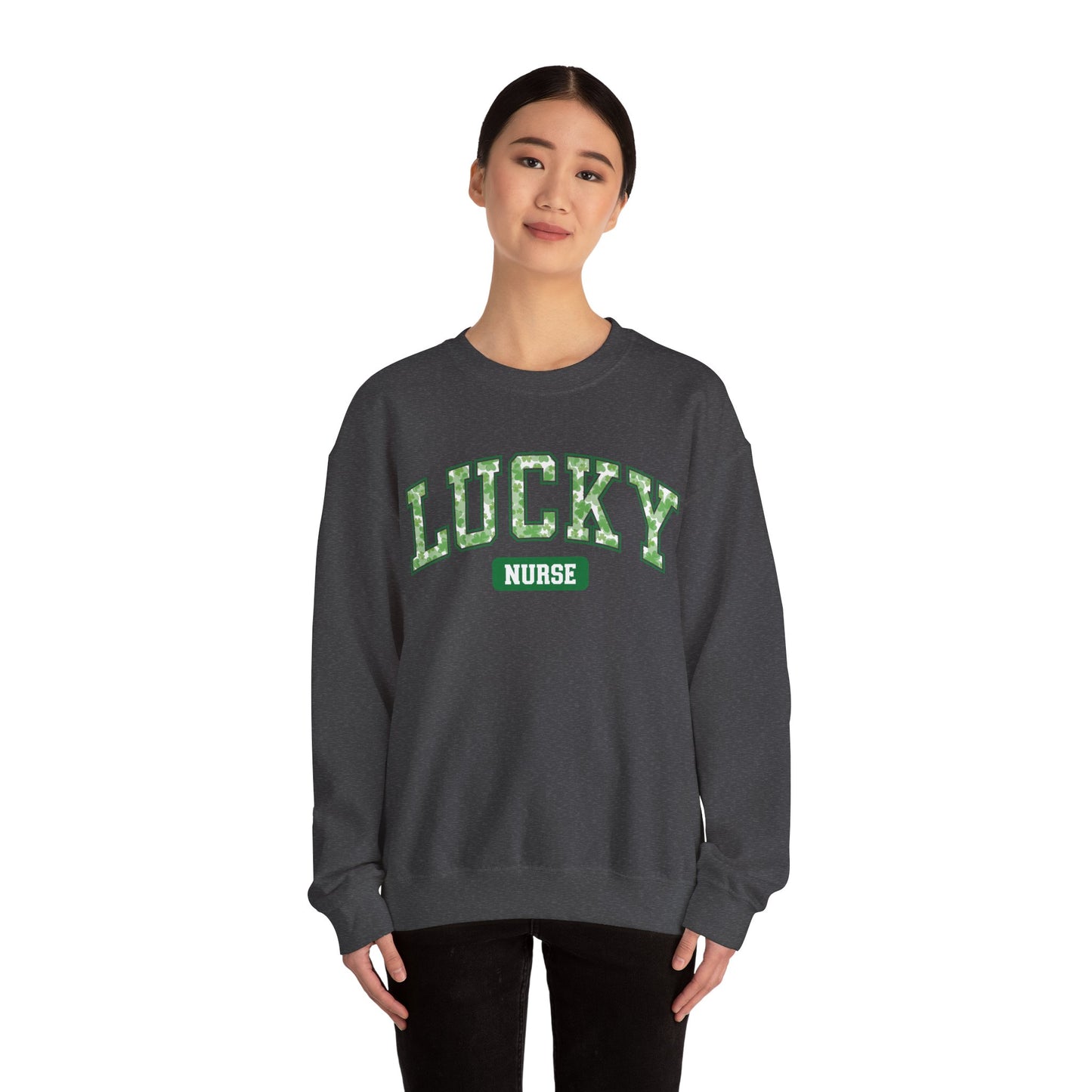 Nurse St. Patricks Day Sweatshirt, rn sweater, ER Nurse, NICU Nurse, PICU nurse, clover, lucky nurse sweatshirt.