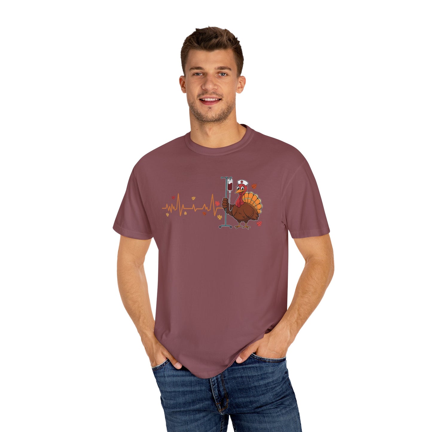 EKG turkey full front Nurse , pediatric nurse thanksgiving shirt, gildan turkey nurse shirt, Peds nurse , fall nurse shirt