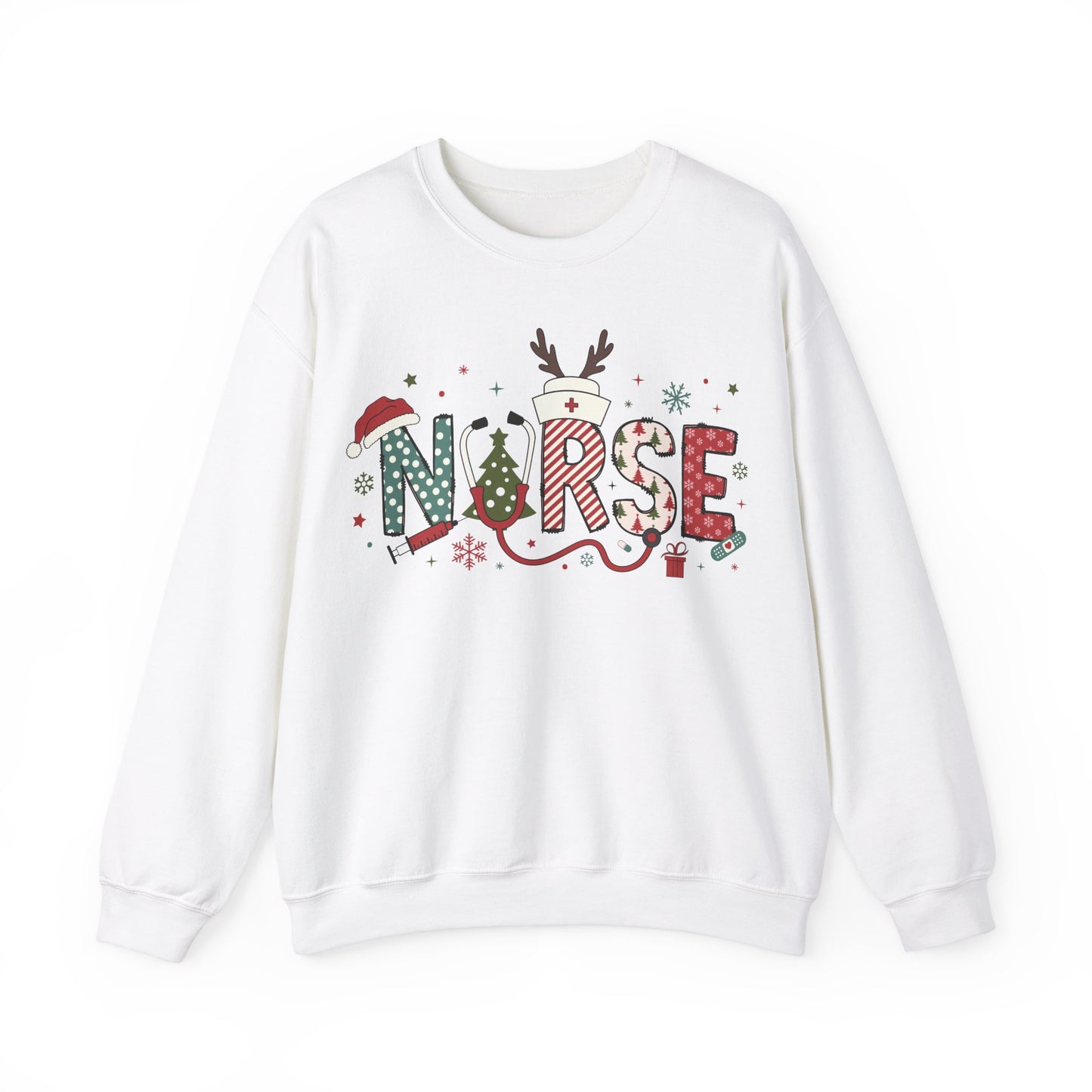 Nurse Christmas Sweatershirt,  cute and comfy for your festive holiday season  ,emergency nurse festive sweatshirt, Gift for Nurse