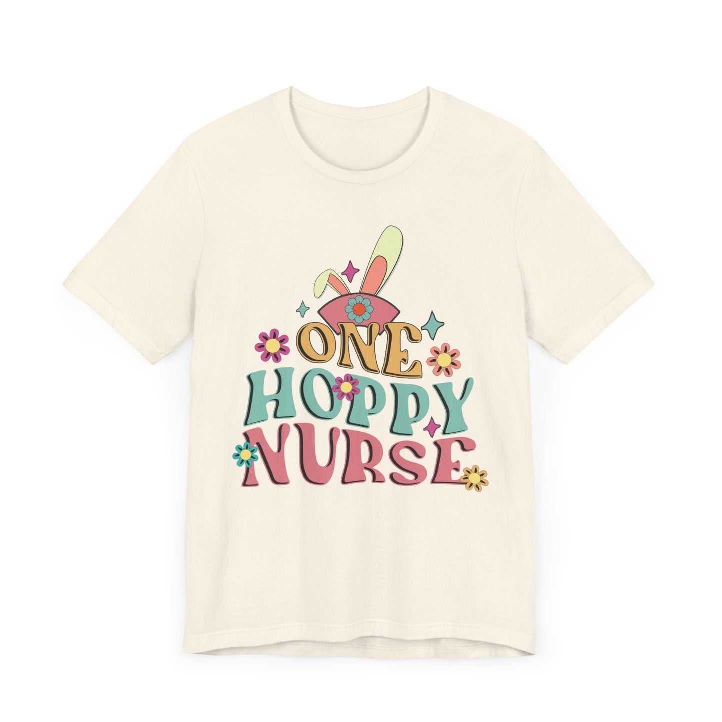 One Hoppy Nurse Easter Women Shirt, cute bunny Easter shirt for work or home!