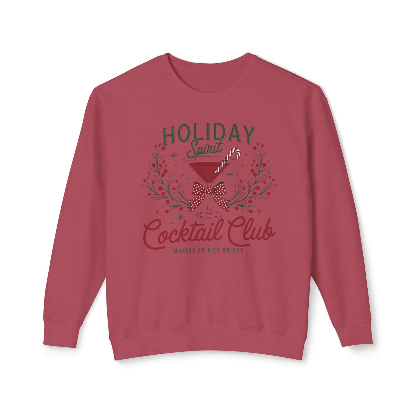 Christmas Cocktail Clubsweatshirt, Cute Christmas comfort colors sweatshirt