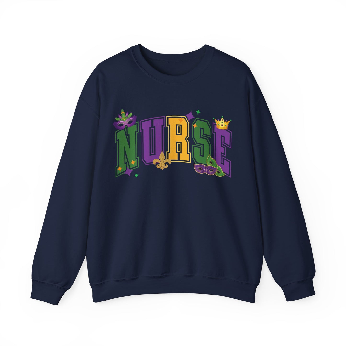 Mardi Gras Nurse Gildan Sweatshirt
