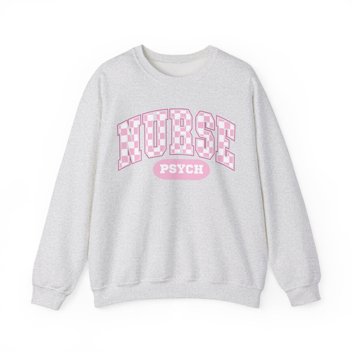 Psych Nurse Retro Checkered Varsity Letter Nurse Sweatshirt