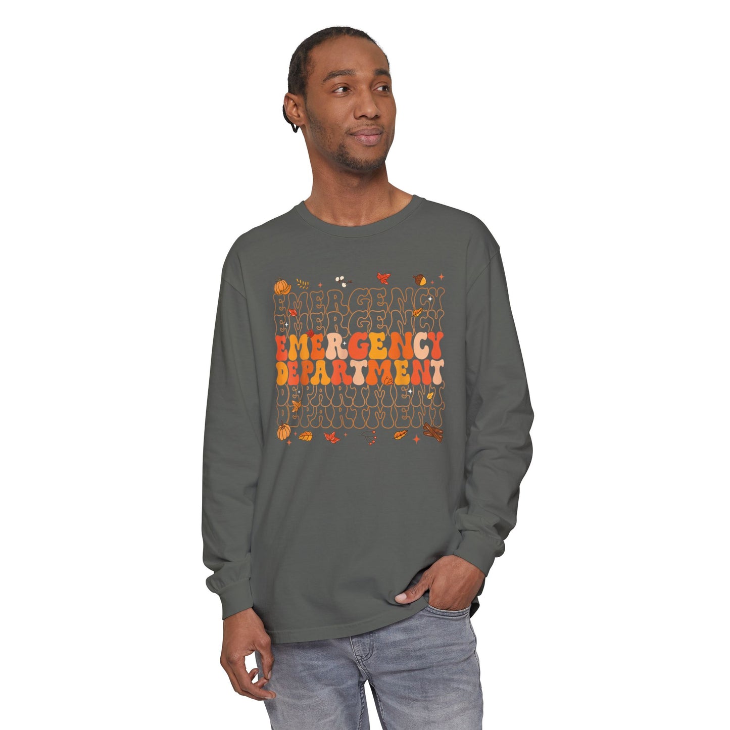 Emergency Fall long sleeve comfort colors, thanksgiving nurse long sleeve  shirt