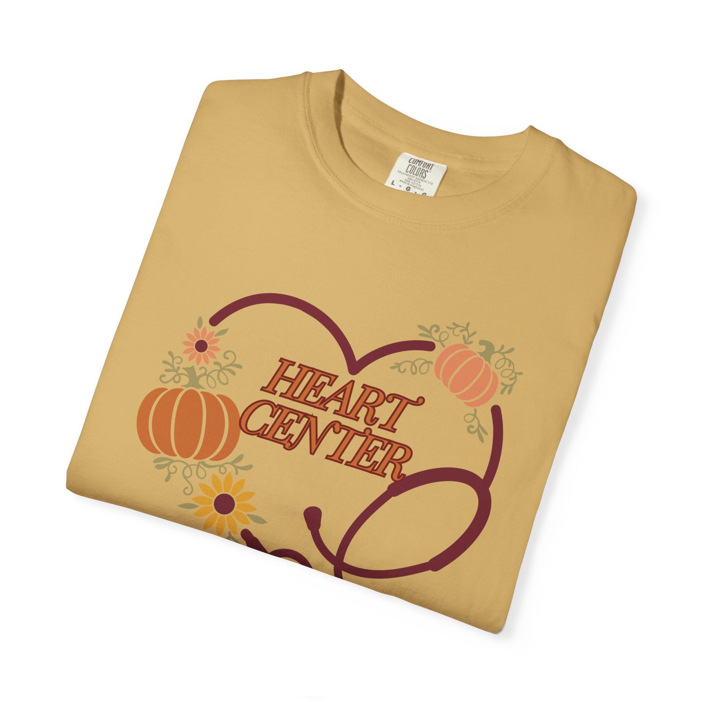 Fall heart center  Stethoscope heart, fall shirt, gift for nurse,cute holiday shirt, comfort colors, thanksgiving shirt