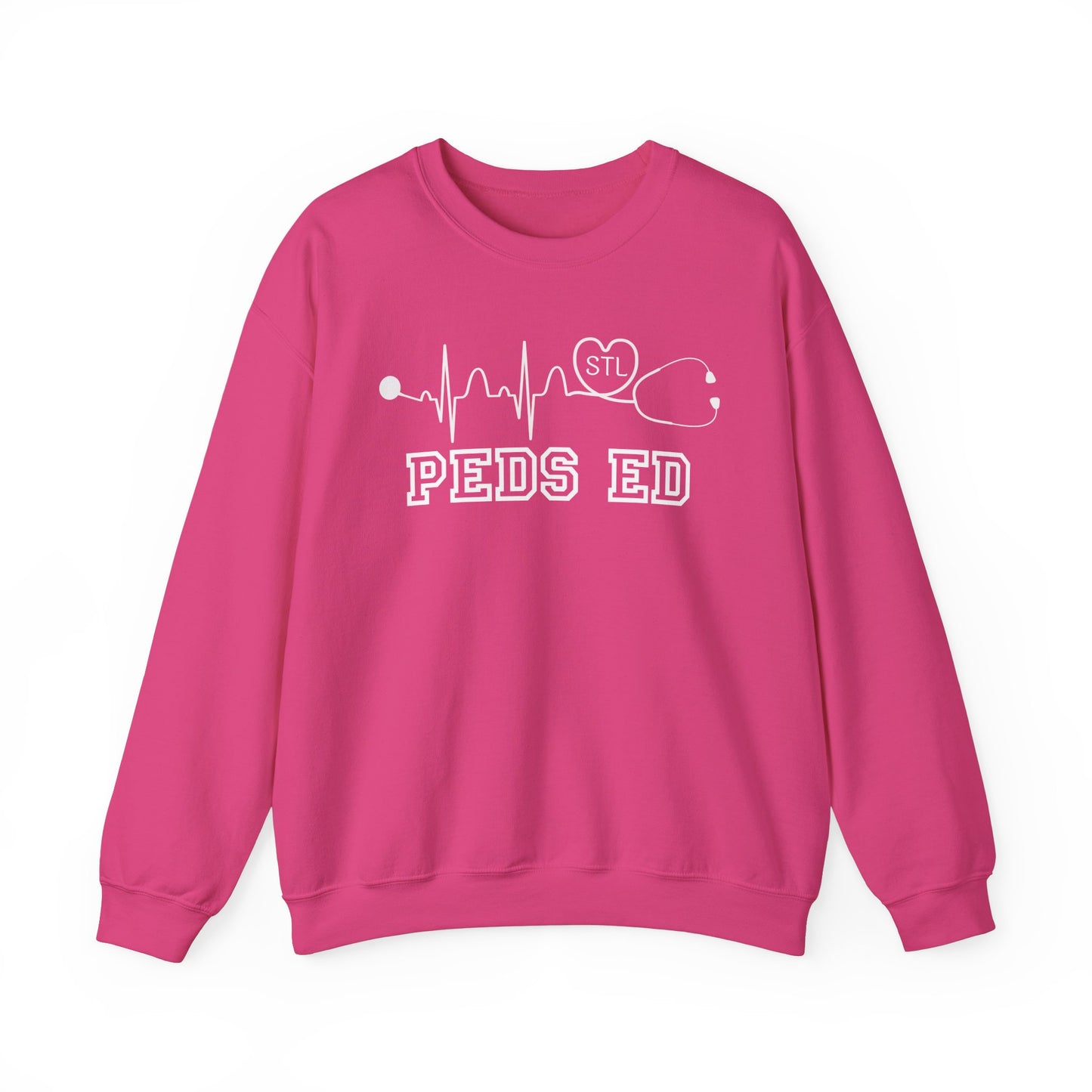 STL PEDS ED Sweatshirt-white lettering