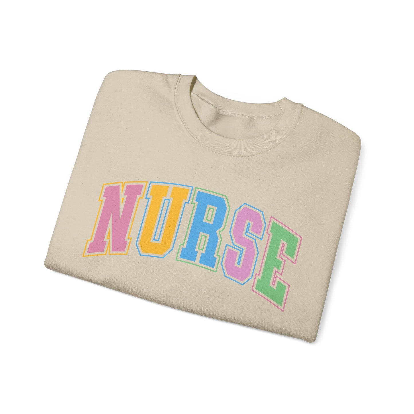 Multi Color Nurse  Varsity Letter Sweatshirt