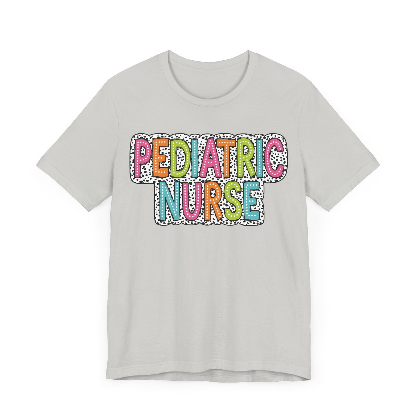 Polka dot pediatric nurse shirt, cute and bright tshirt