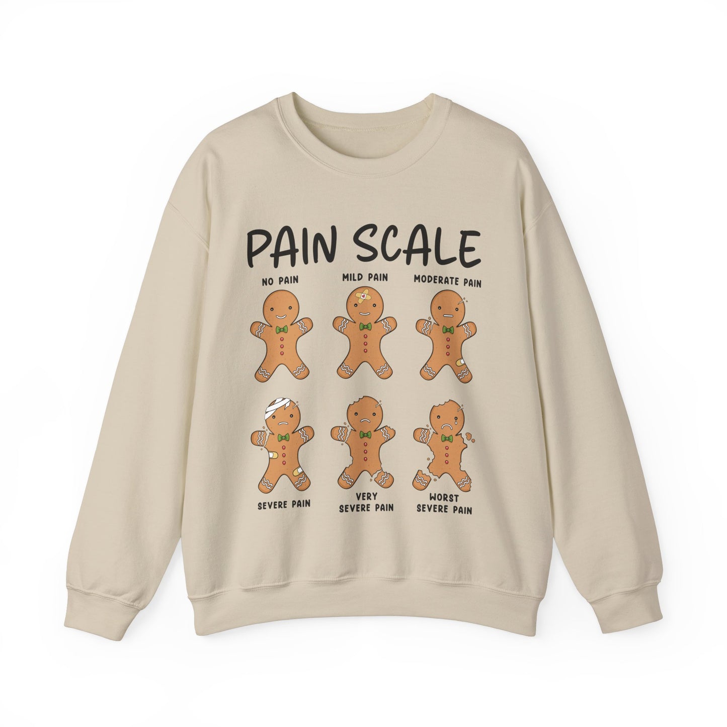 Christmas  Nurse Sweatshirt,  Pain scale sweatshirt, funny gingerbread nurse sweatshirt, Pediatric nurse  sweatshirt, Holiday Sweatshirt