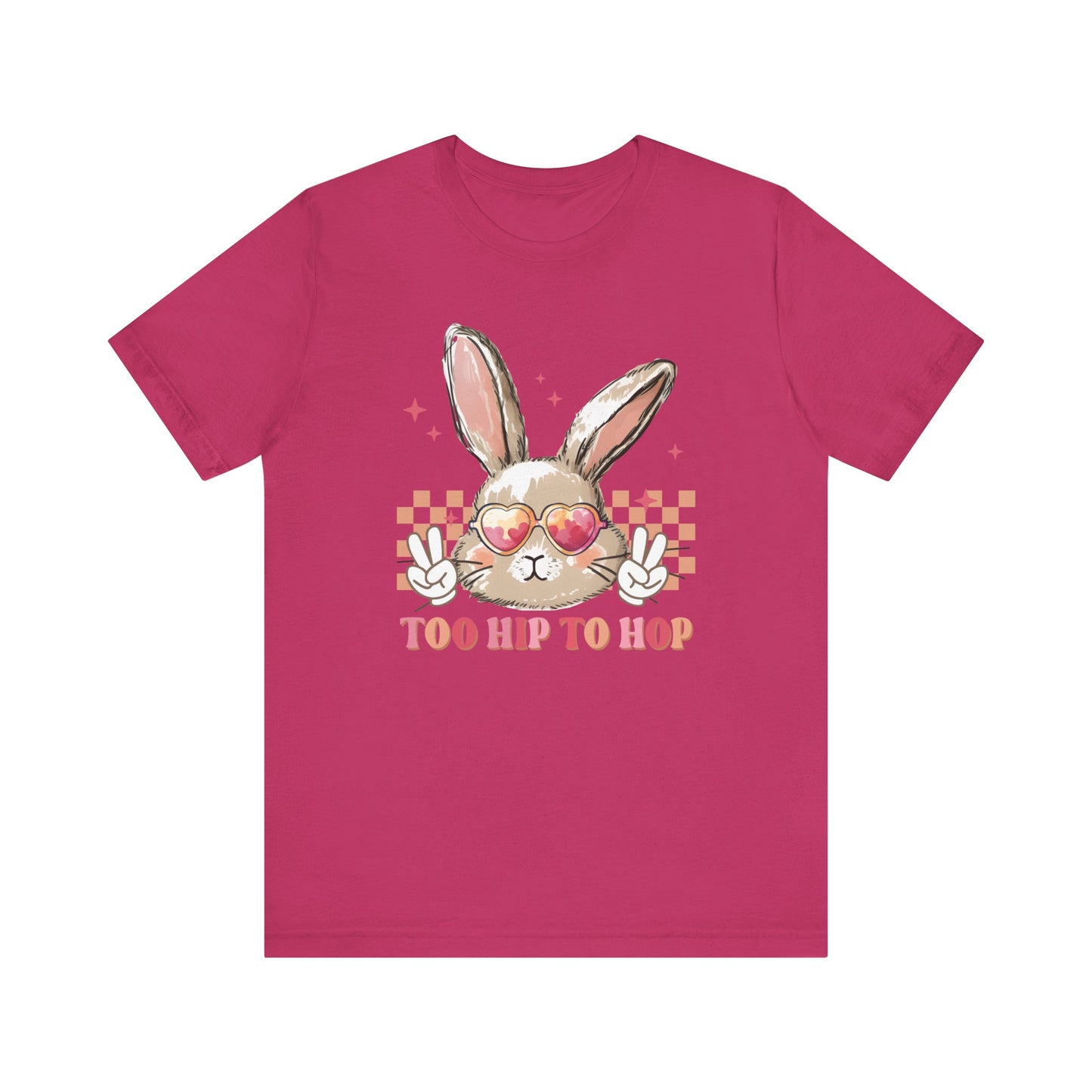 Too Hip to Hop Easter Women Shirt, Retro Chick, Nurse shirt, teacher shirt, Easter nurse, punny shirt, funny woman shirt.