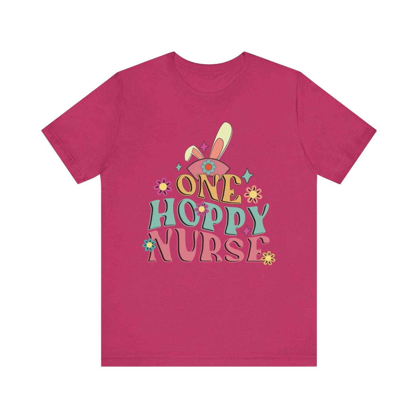 One Hoppy Nurse Easter Women Shirt, cute bunny Easter shirt for work or home!